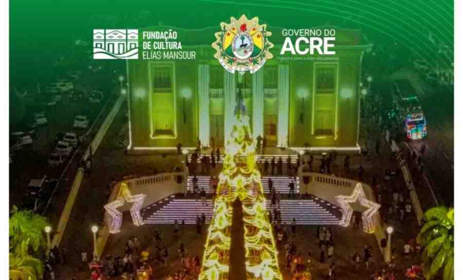 Governo do Acre abre programação de Natal nesta sexta em frente ao Palácio Rio Branco